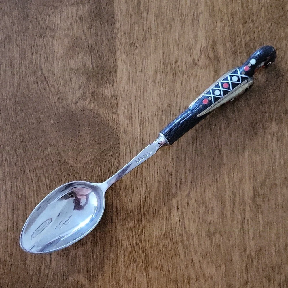 Vintage Haddad Jezzine Carved Phoenix Bird Handle Spoon